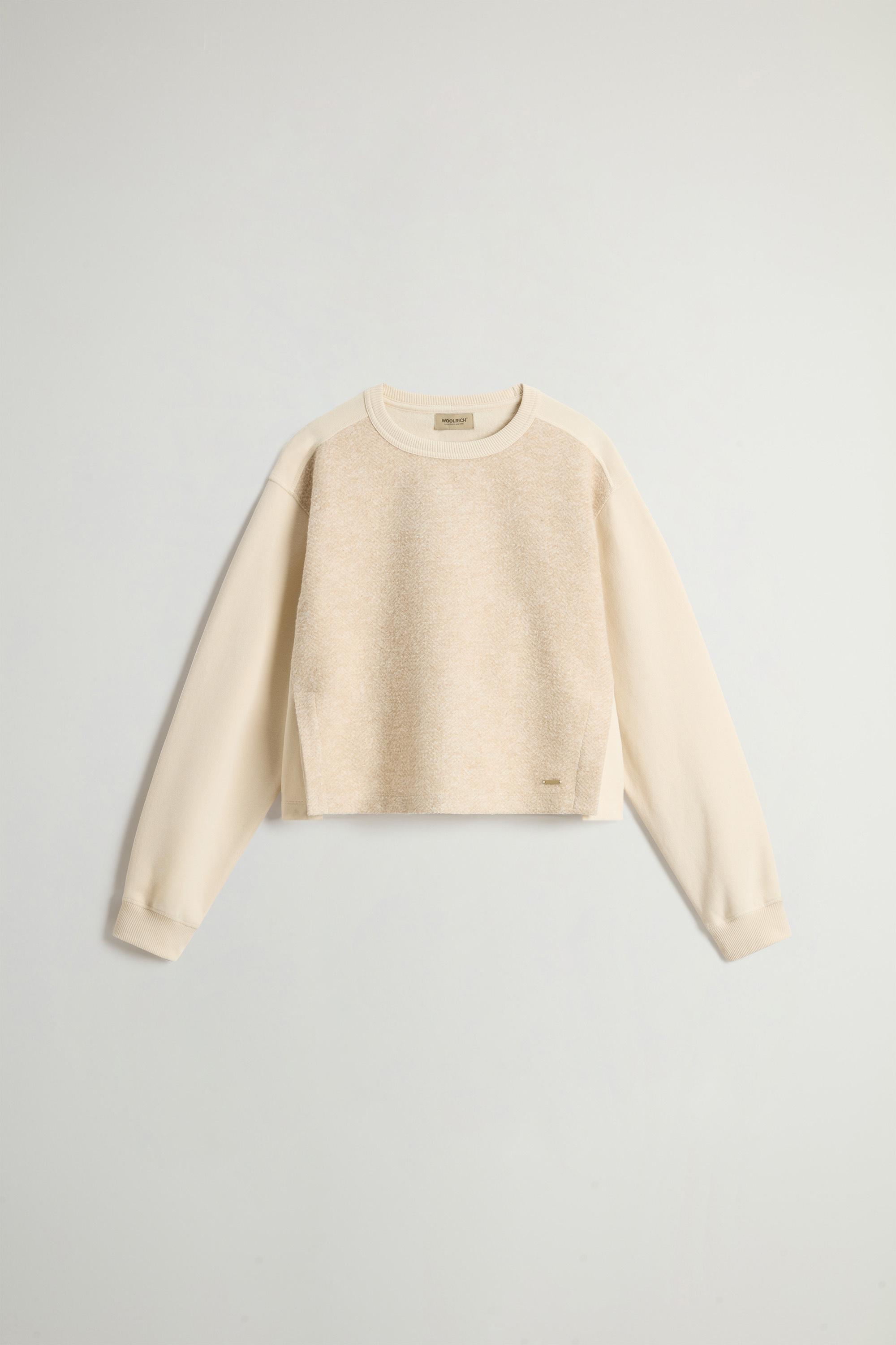 MIXED FLEECE CREWNECK Beige photo 5 | Woolrich