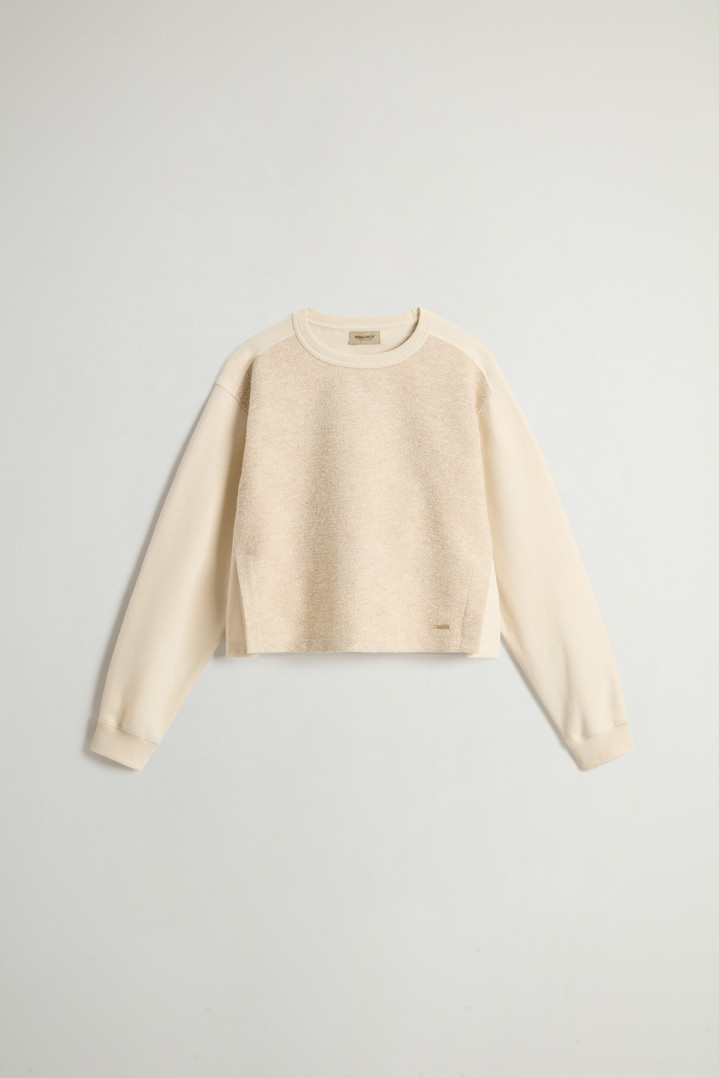 MIXED FLEECE CREWNECK Beige photo 5 | Woolrich