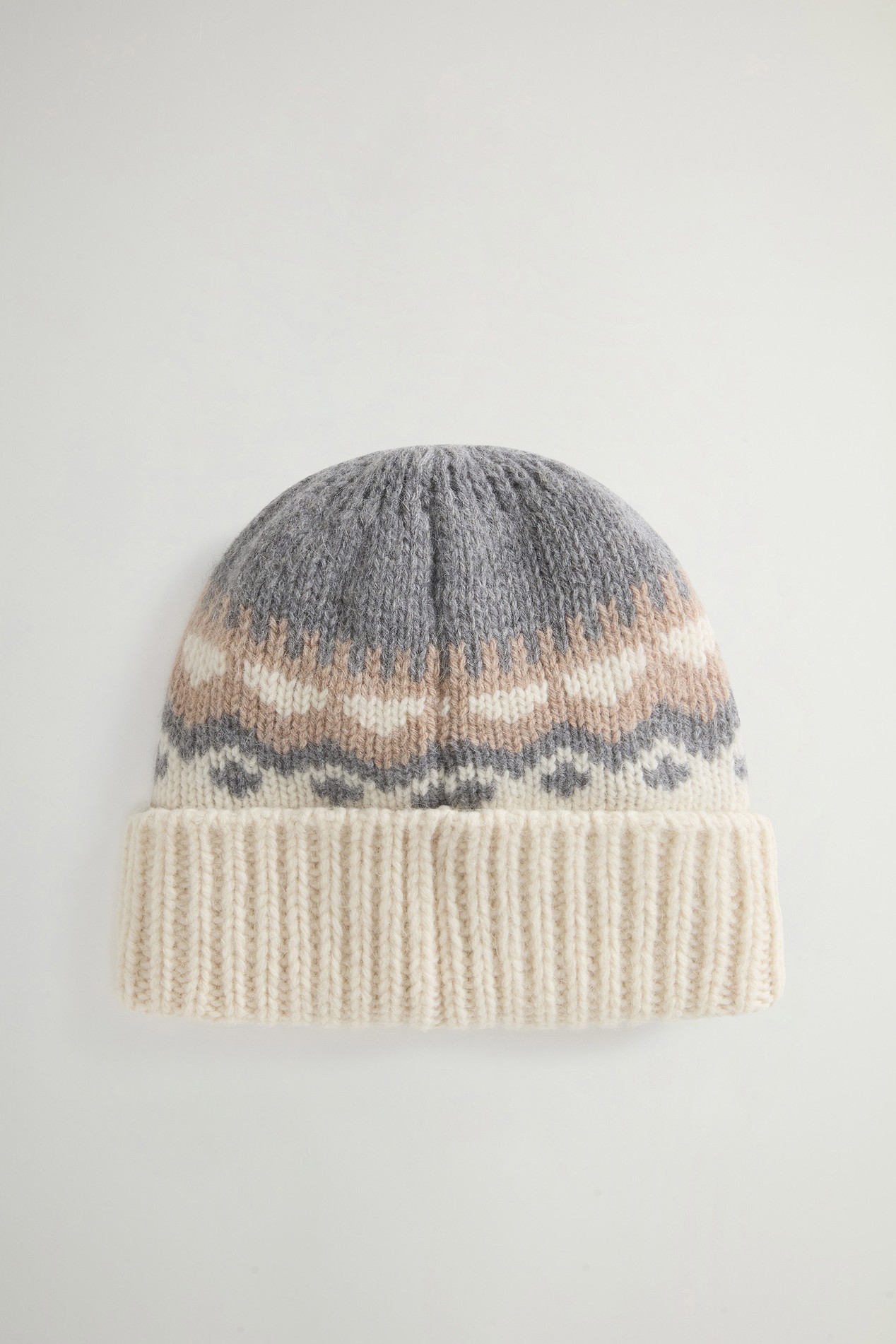 ALPACA BLEND FAIRISLE BEANIE White photo 3 | Woolrich