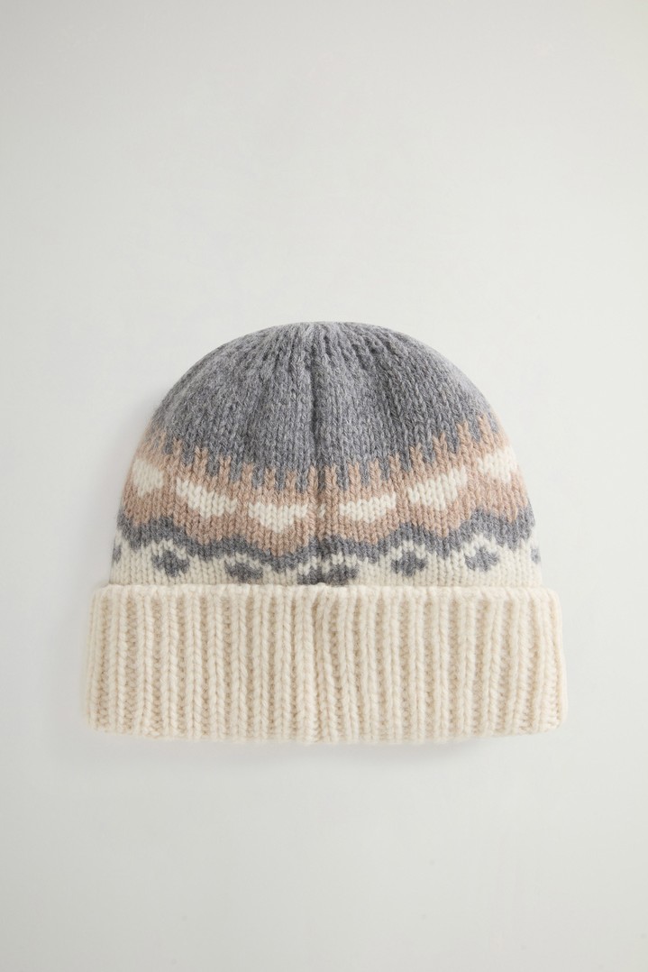 ALPACA BLEND FAIRISLE BEANIE White photo 3 | Woolrich