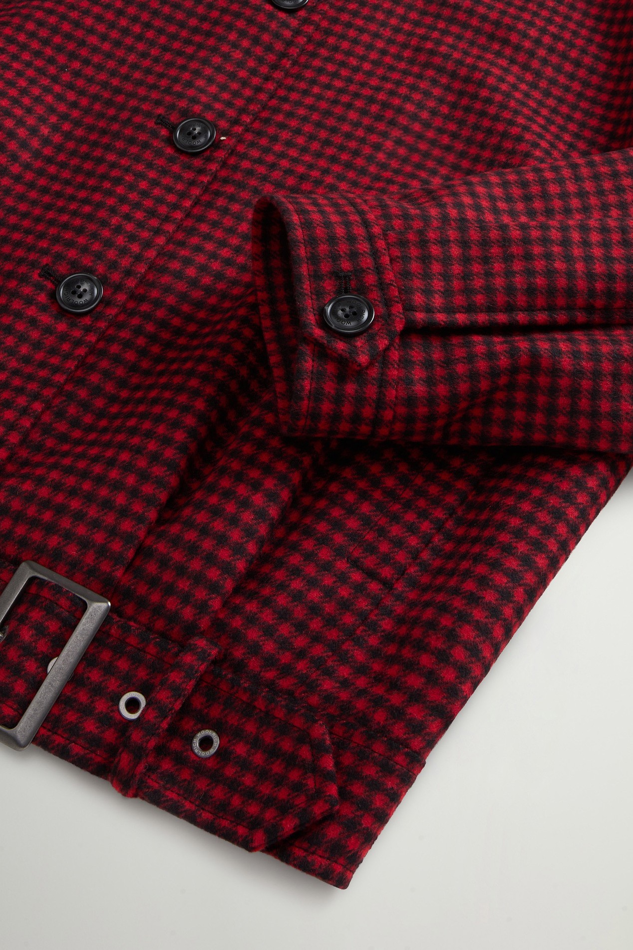 Checked Overshirt in Recycled Italian Wool Blend Red photo 8 | Woolrich