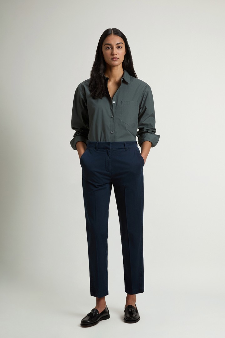 Chino Pants in Stretch Cotton Blend Blue photo 1 | Woolrich