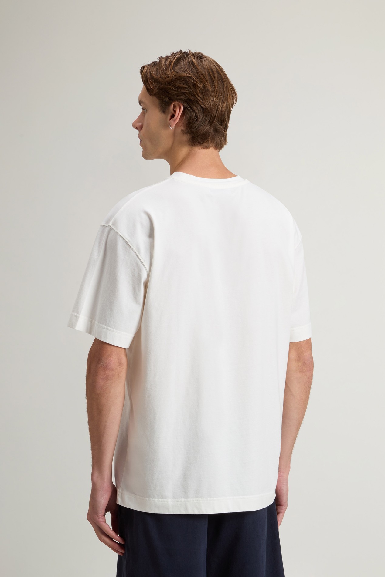 COTTON GRAPHIC T-SHIRT White photo 3 | Woolrich
