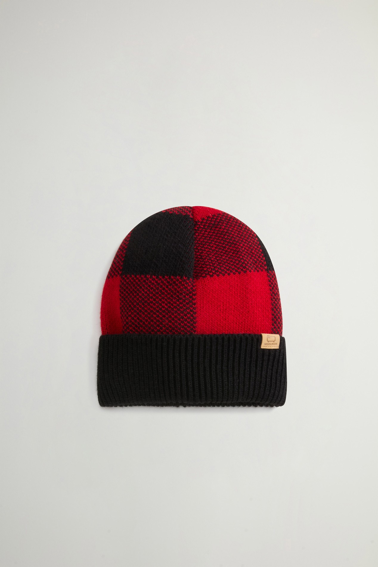 Girls' Beanie with Buffalo Check Pattern Red photo 4 | Woolrich