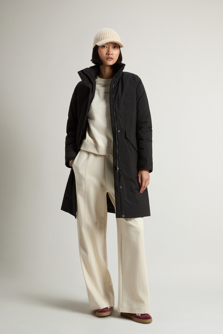 Long Cloud Jacket with Foldaway Hood Black photo 2 | Woolrich