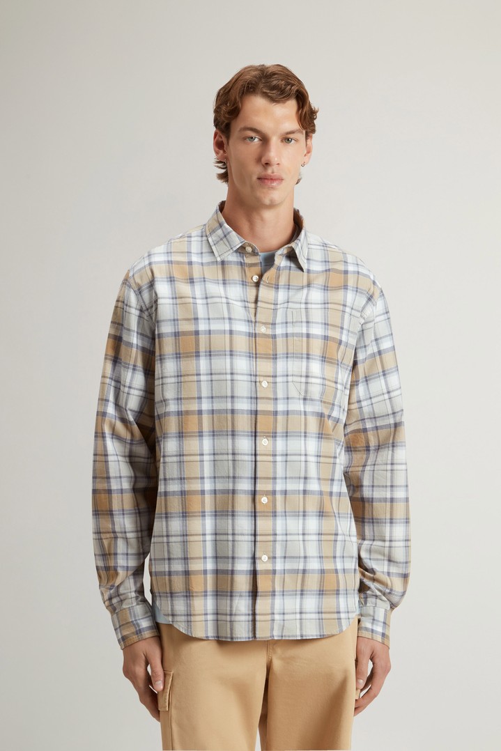 Warren Shirt in Checked Pure Cotton Blue photo 1 | Woolrich