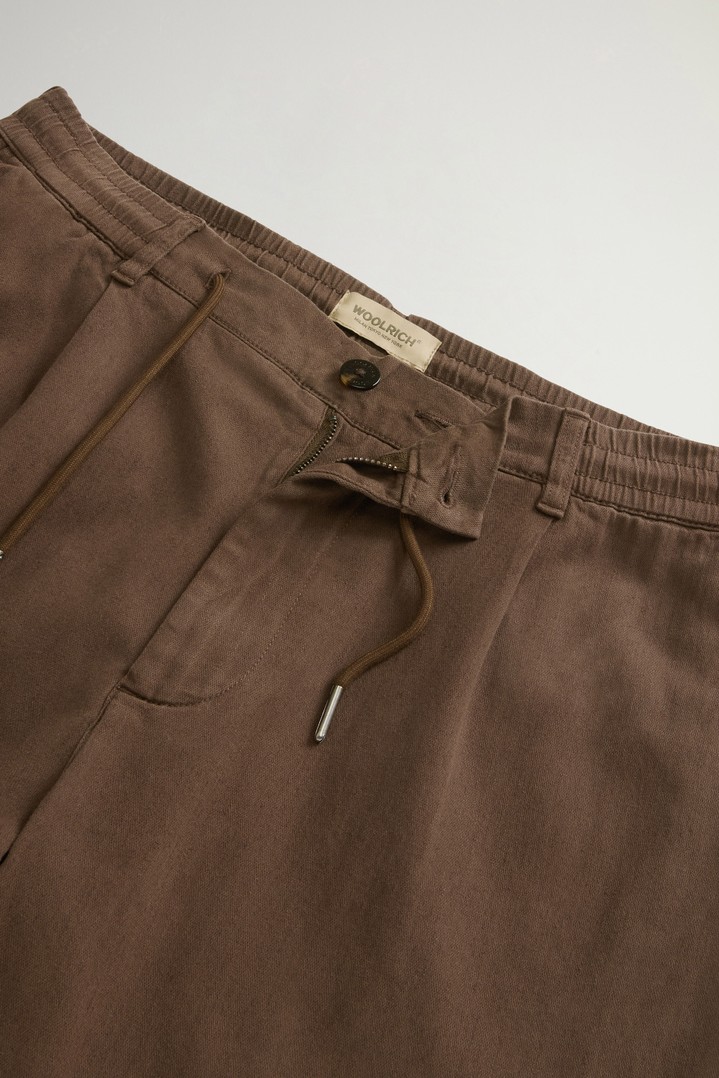 LINEN BLEND MILTON PANT GD Brown photo 4 | Woolrich