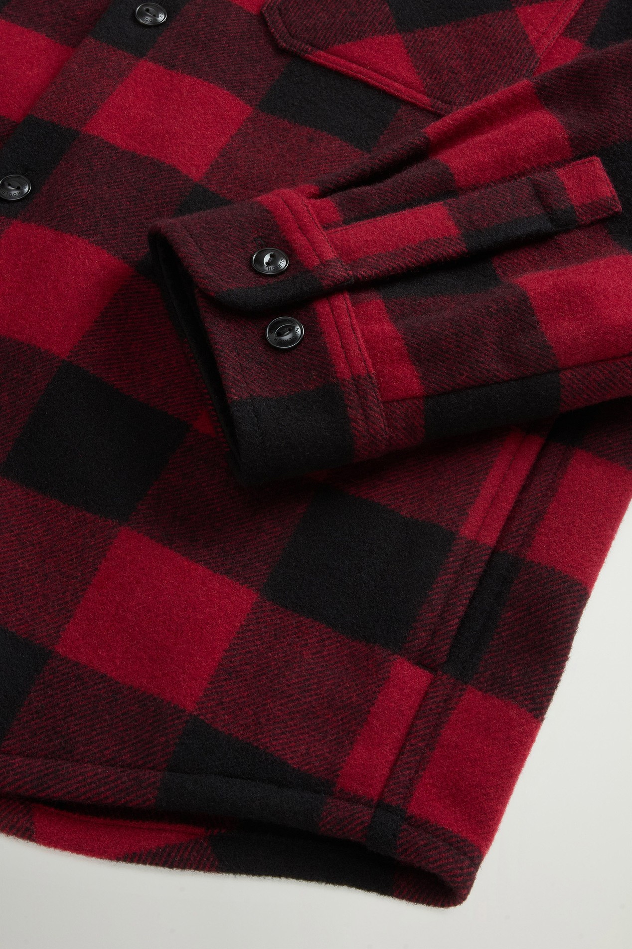 Ranger Checked Overshirt in Recycled Italian Wool Blend Red photo 3 | Woolrich