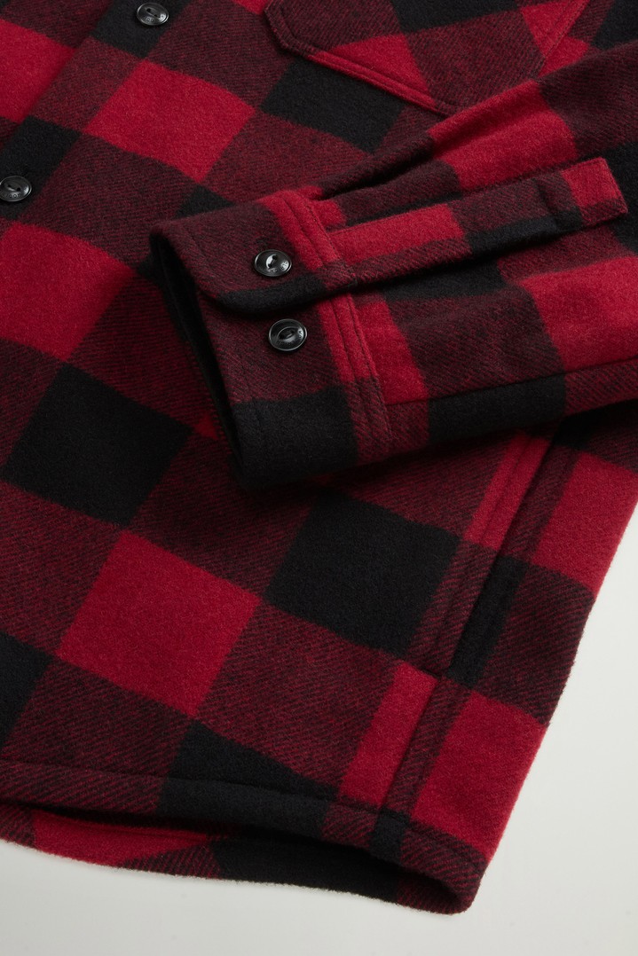 Ranger Checked Overshirt in Recycled Italian Wool Blend Red photo 3 | Woolrich