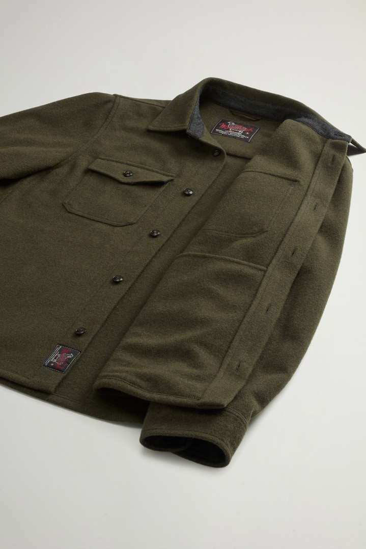 Ranger Overshirt in Recycled Italian Wool Blend Green photo 4 | Woolrich