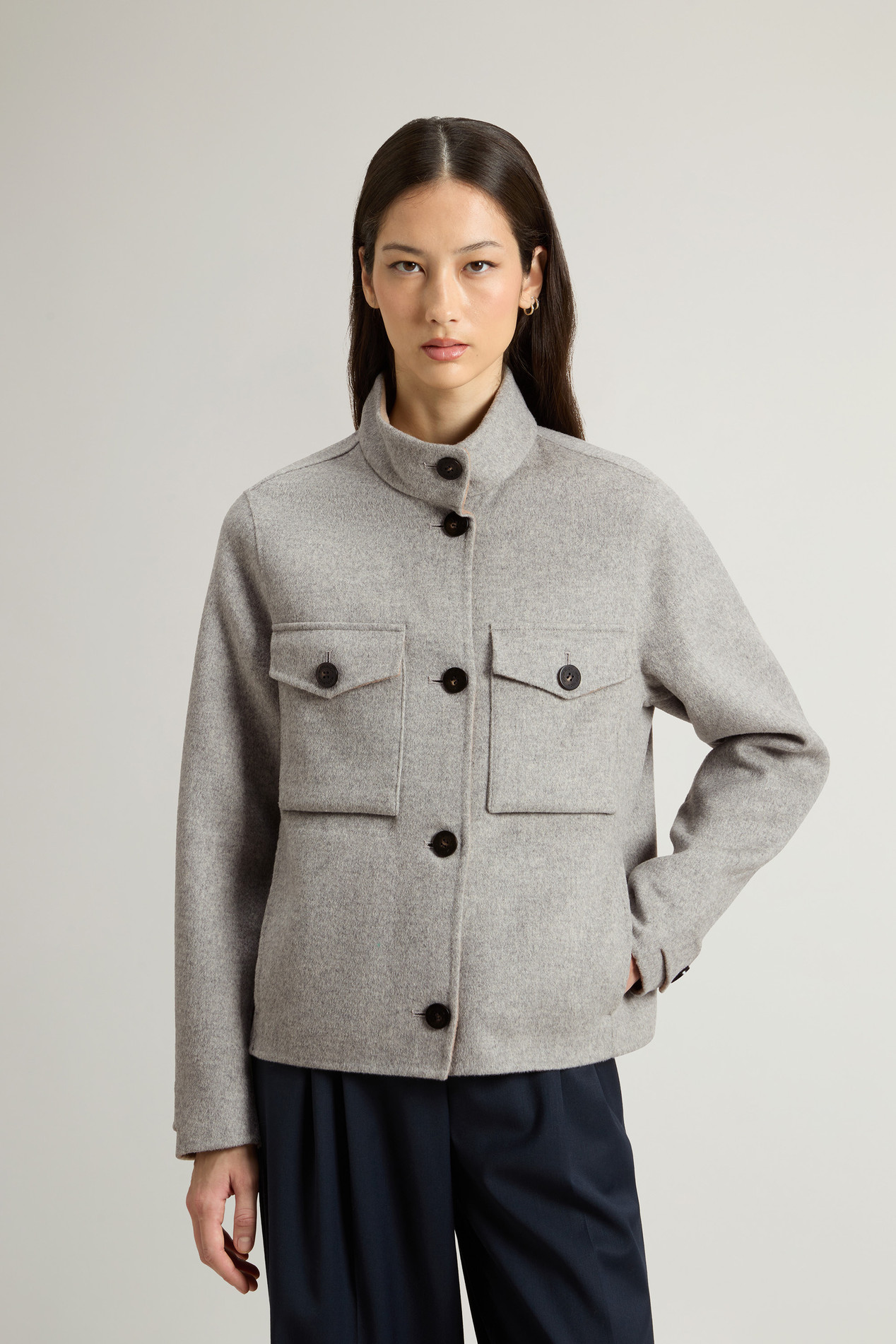 Wool-Blend Jacket Gray photo 1 | Woolrich