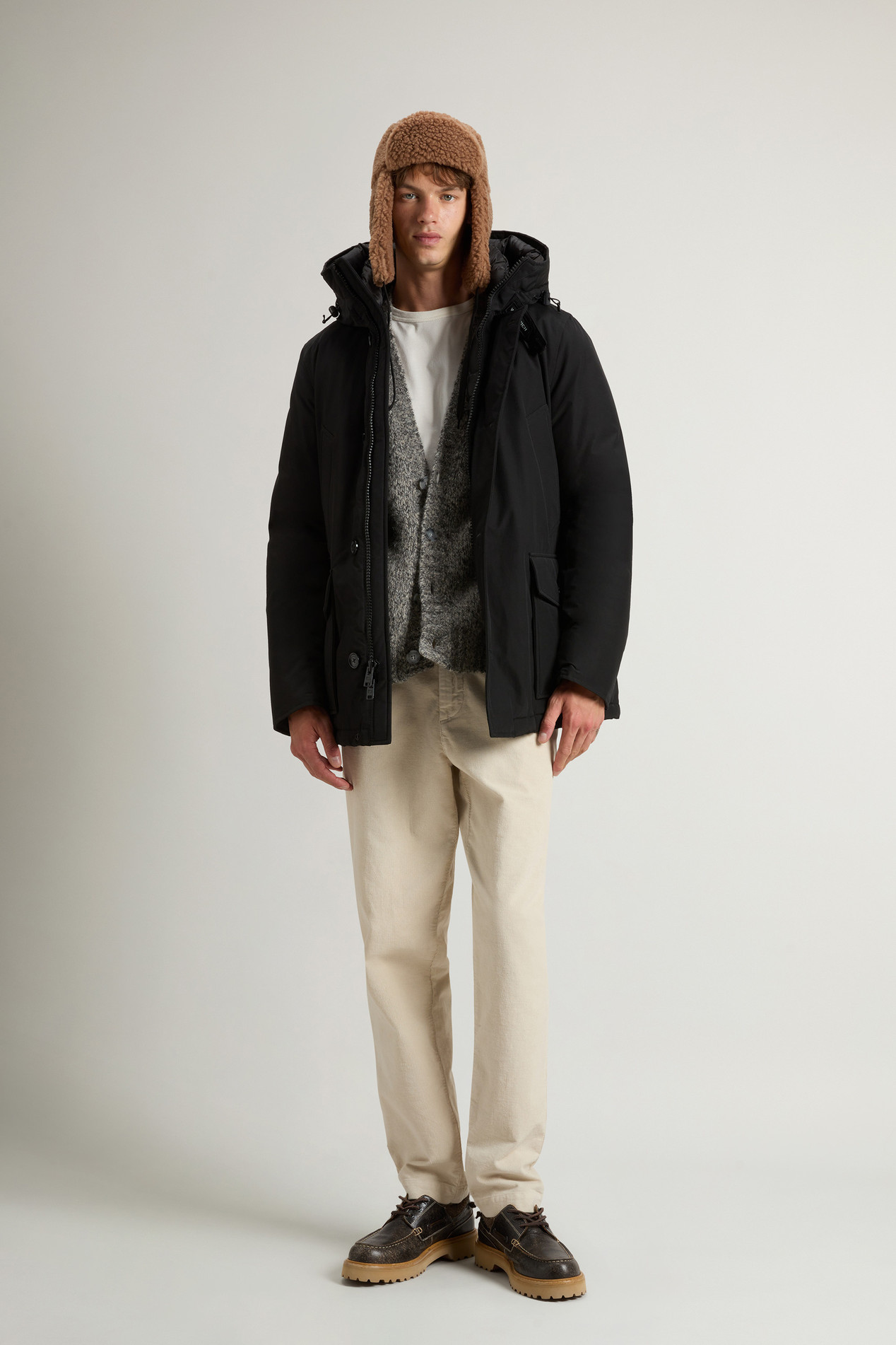 Arctic Anorak in Ramar Cloth Black photo 2 | Woolrich