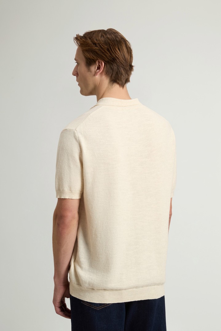 COTTON LINEN POLO Beige photo 3 | Woolrich