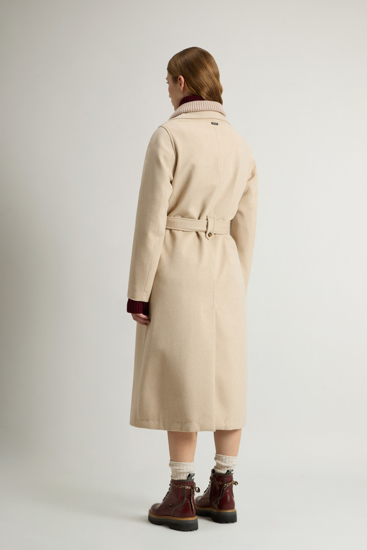 Coat in Pure Virgin Italian Wool Crafted Using a Loro Piana Fabric Beige photo 3 | Woolrich