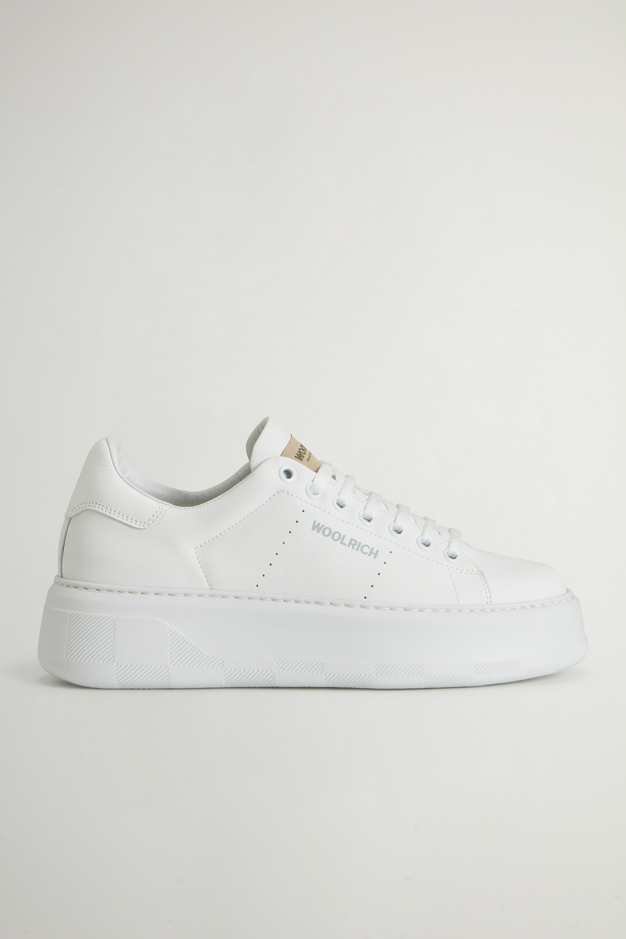 Chunky Court Leather Sneakers White photo 1 | Woolrich