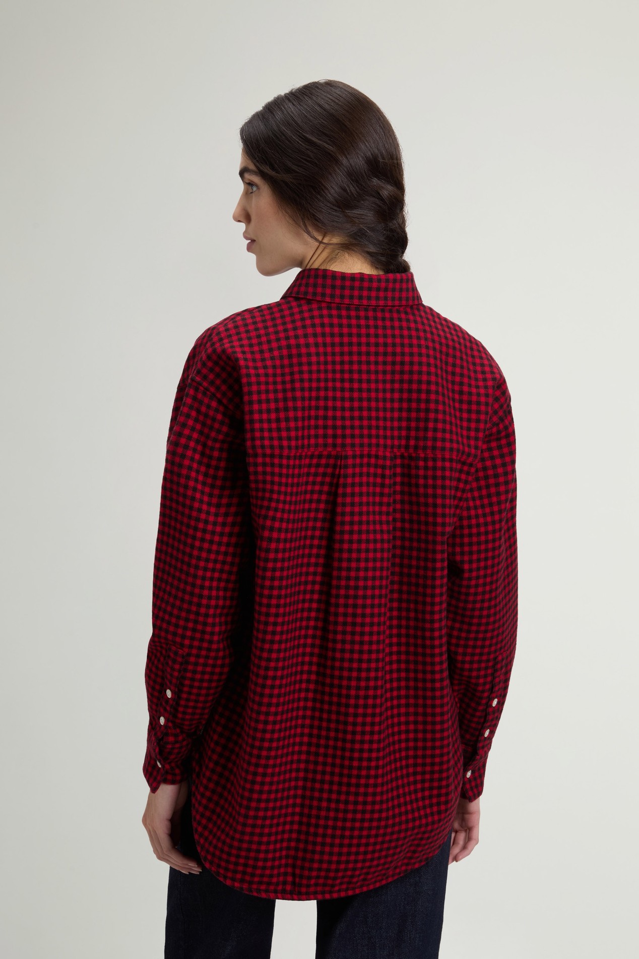 Pure Cotton Flannel Checked Shirt Red photo 3 | Woolrich