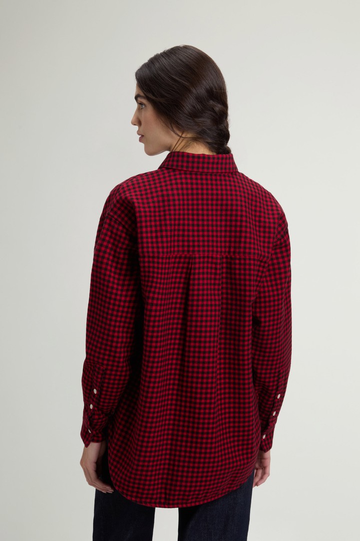 Pure Cotton Flannel Checked Shirt Red photo 3 | Woolrich