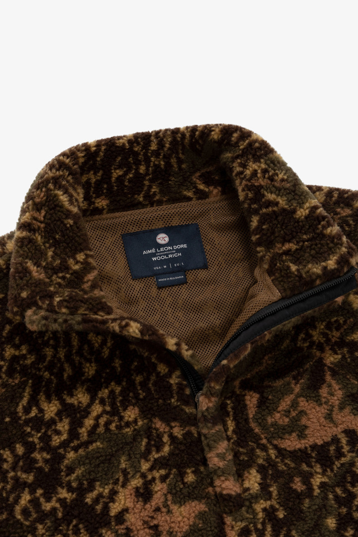 High Collar Half-zip Fleece Jacket - Aimé Leon Dore / Woolrich Brown photo 5 | Woolrich