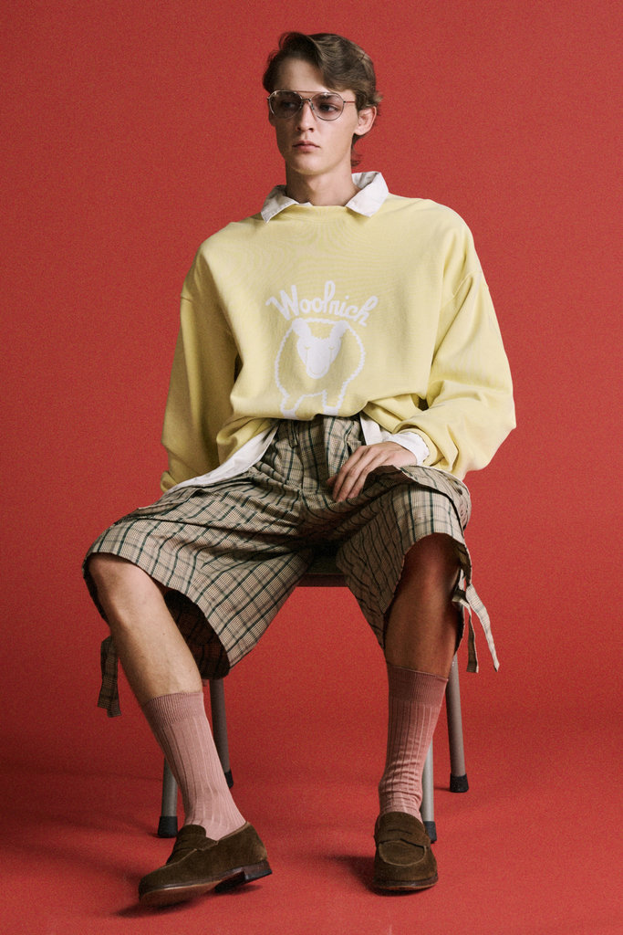 Sheep Crewneck Sweatshirt in Pure Cotton Yellow photo 4 | Woolrich