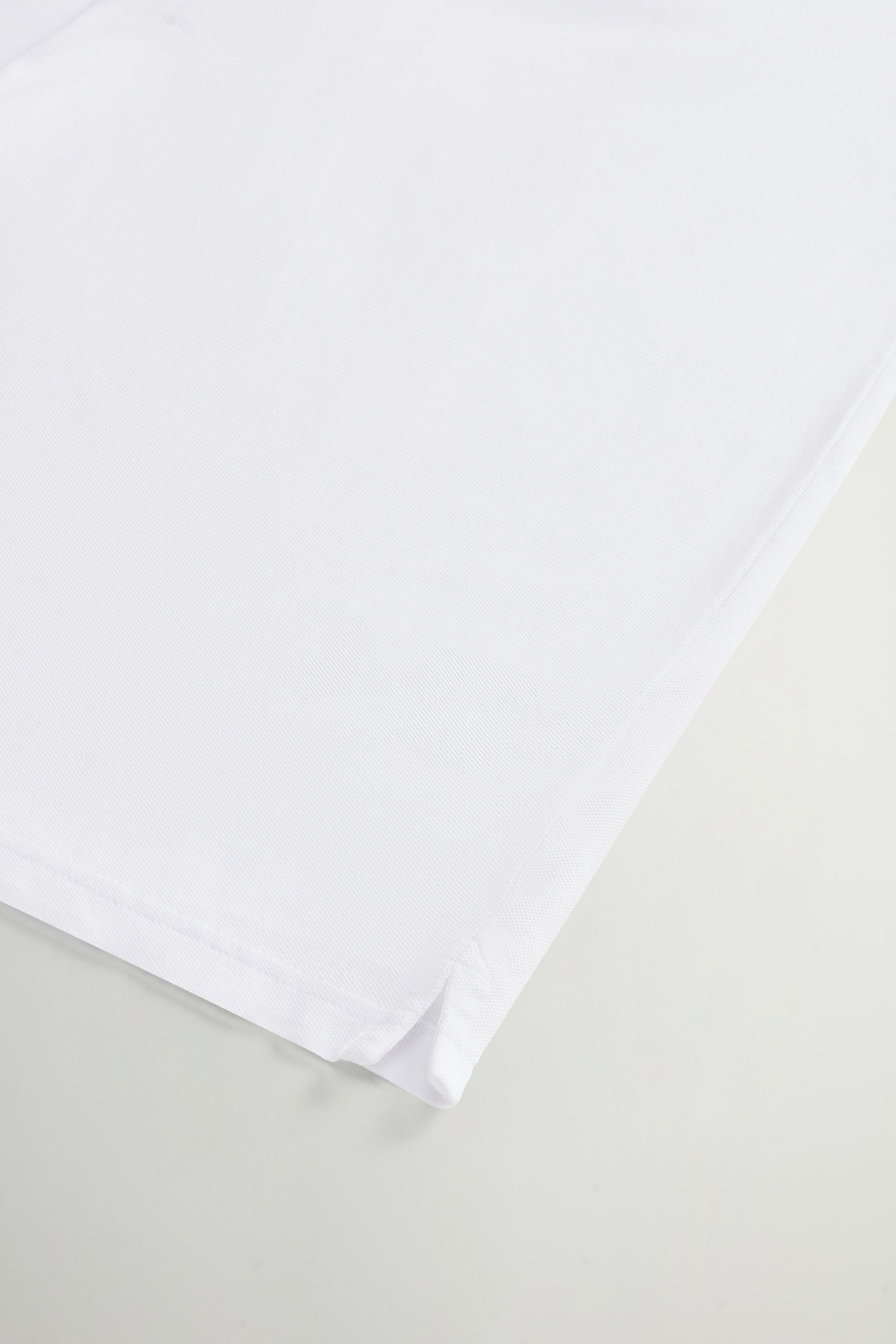 Monterey Polo Shirt in Stretch Cotton Piquet with Striped Edges White photo 7 | Woolrich