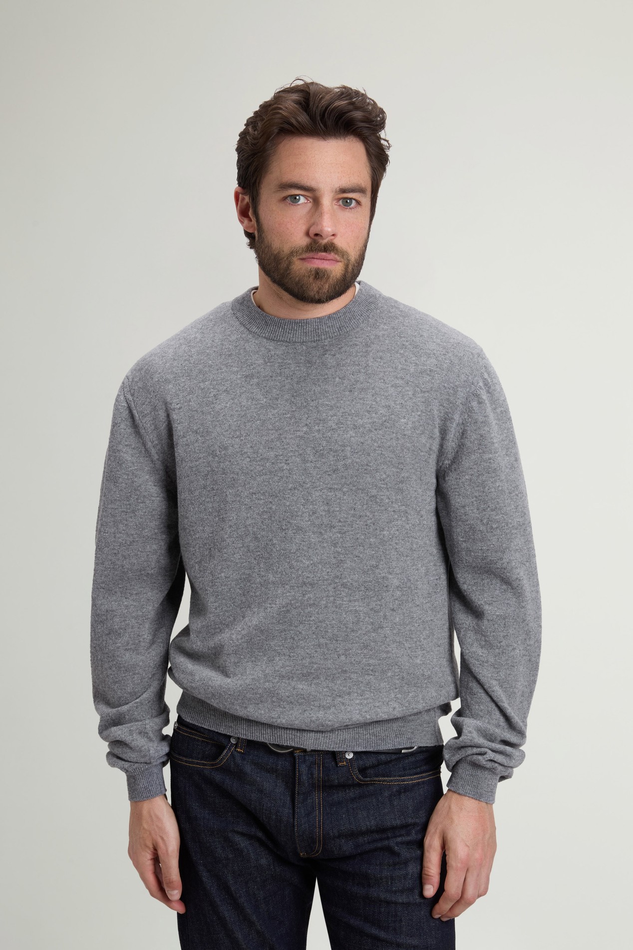 LAMBSWOOL CREWNECK GG13 Gray photo 1 | Woolrich