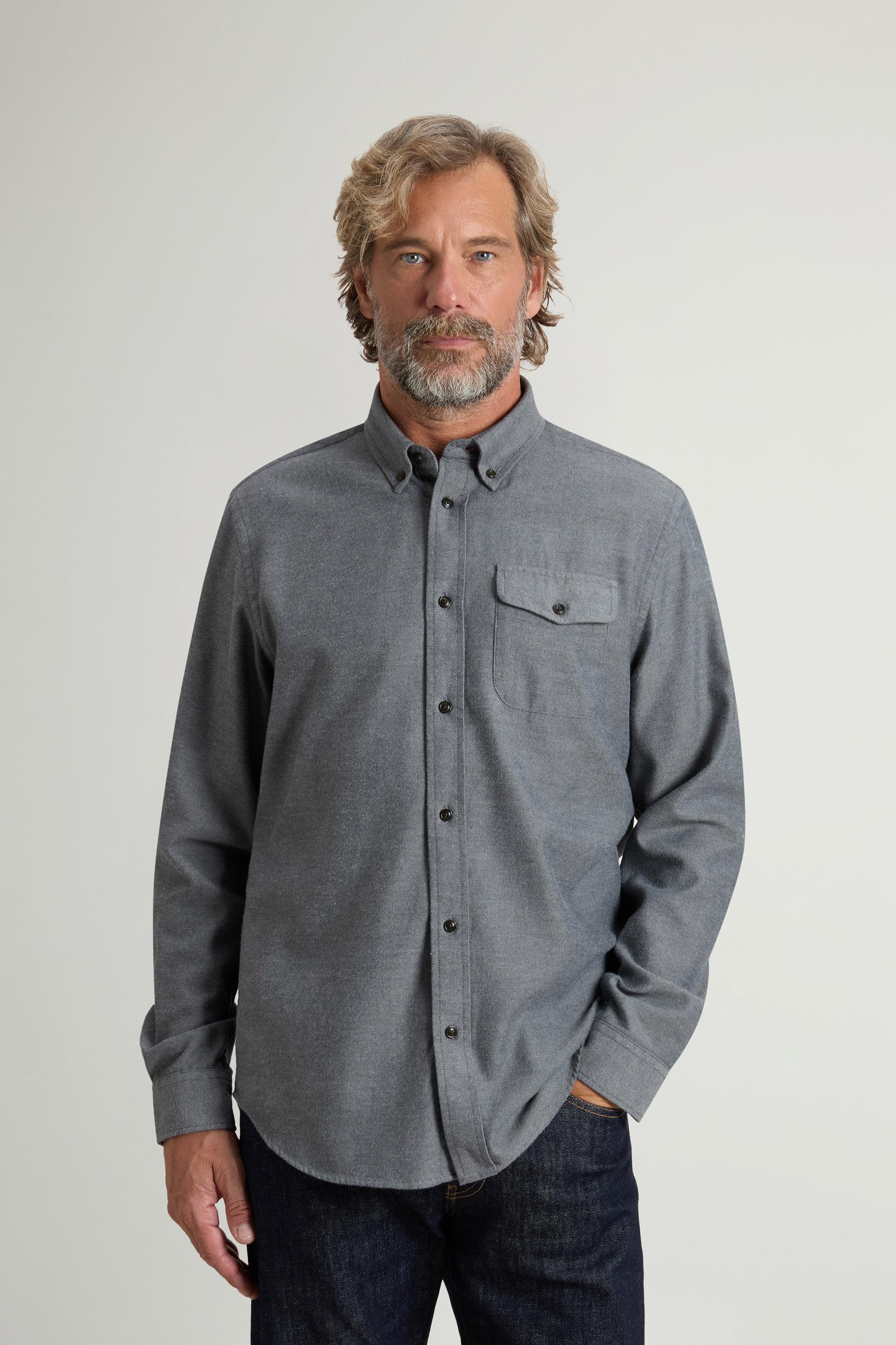 Shirt in Cotton-Blend Twill Blue photo 1 | Woolrich