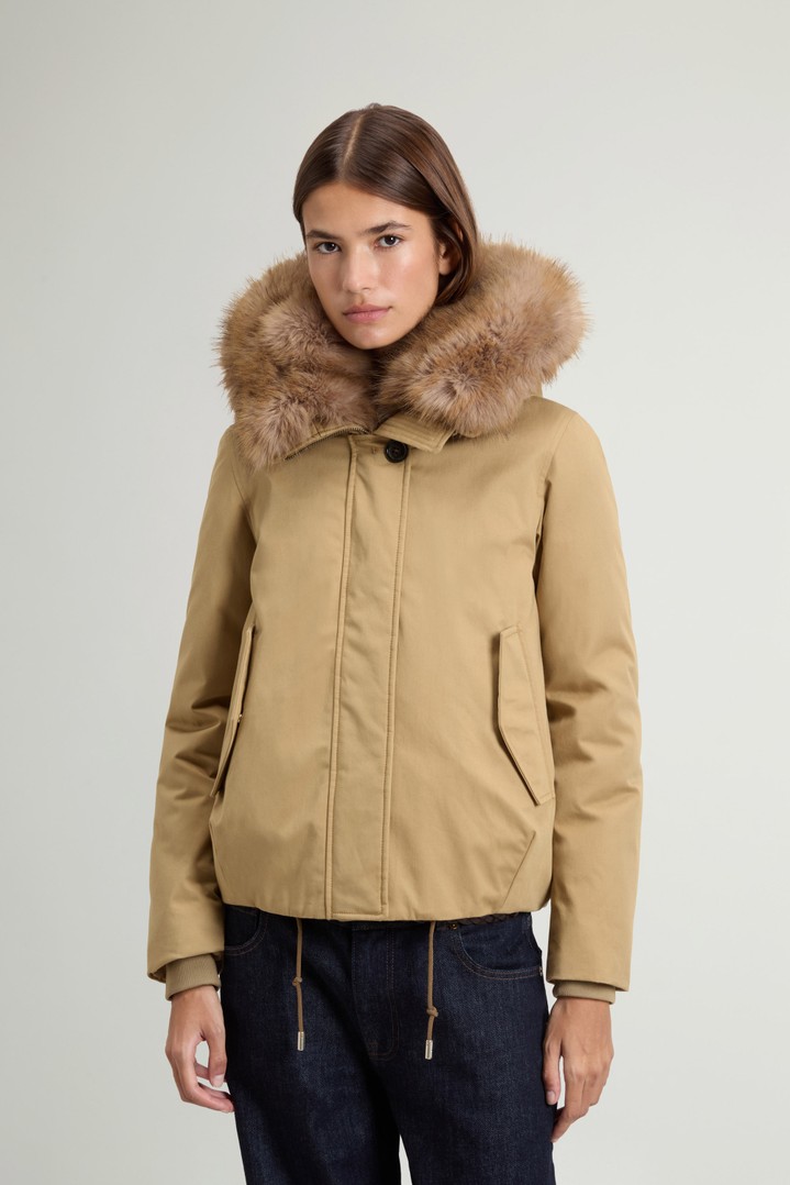 Short Padded Parka in Best Cotton Beige photo 1 | Woolrich
