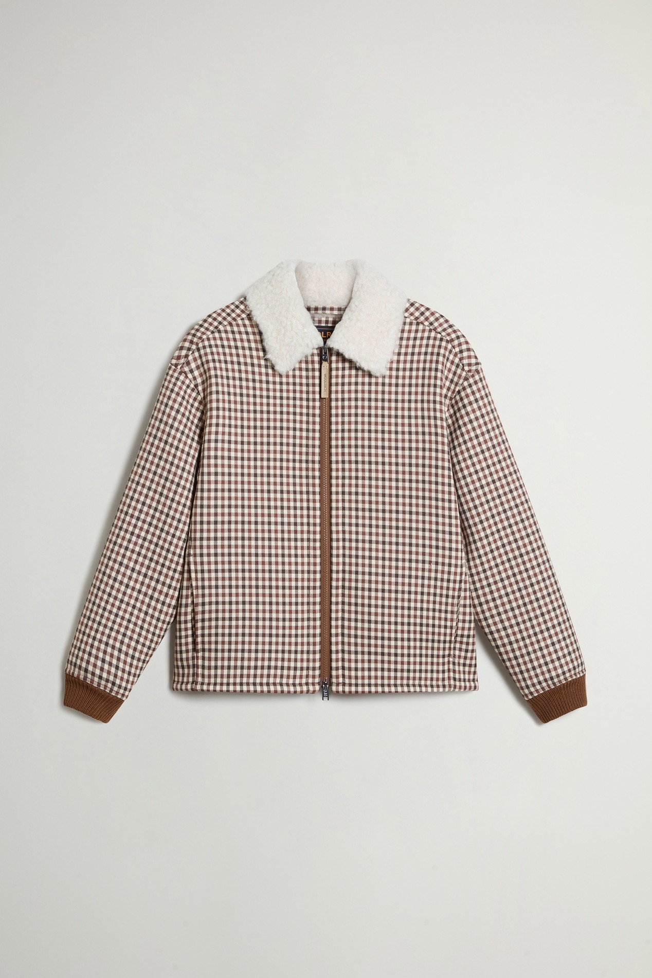 Checked Overshirt in Sherpa White photo 1 | Woolrich