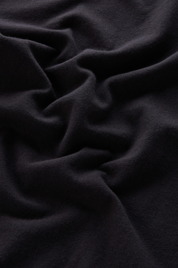 Pure Cotton T-Shirt with Trail Print Black photo 4 | Woolrich