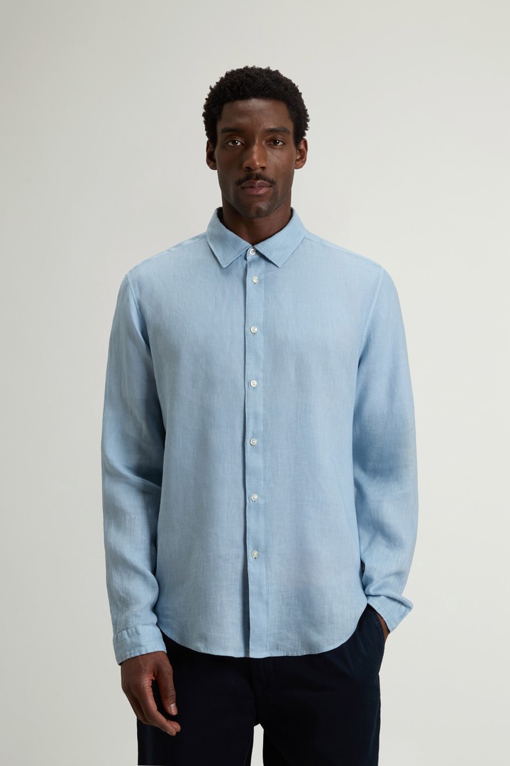 LINEN SHIRT Blue photo 1 | Woolrich