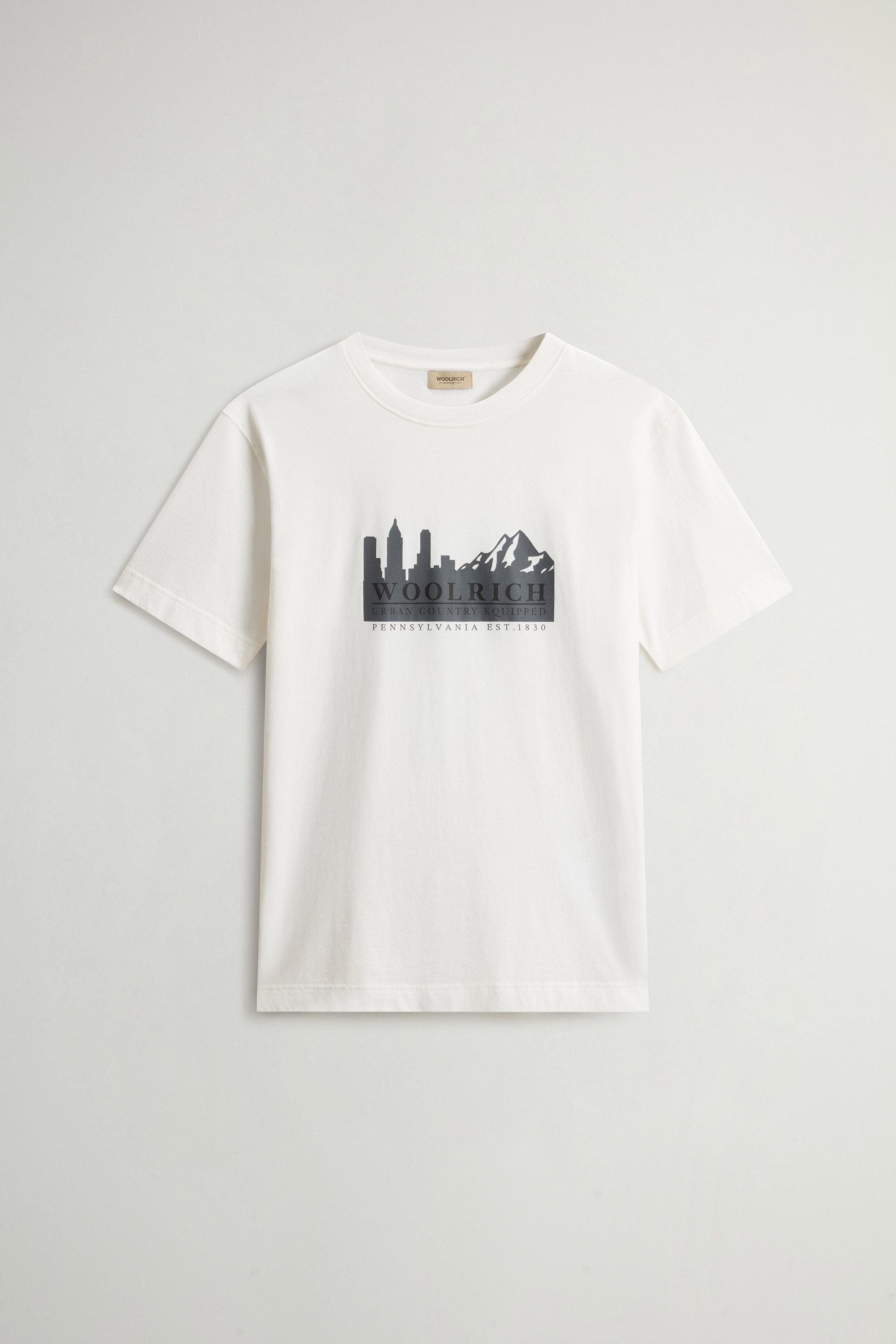 COTTON GRAPHIC T-SHIRT White photo 5 | Woolrich
