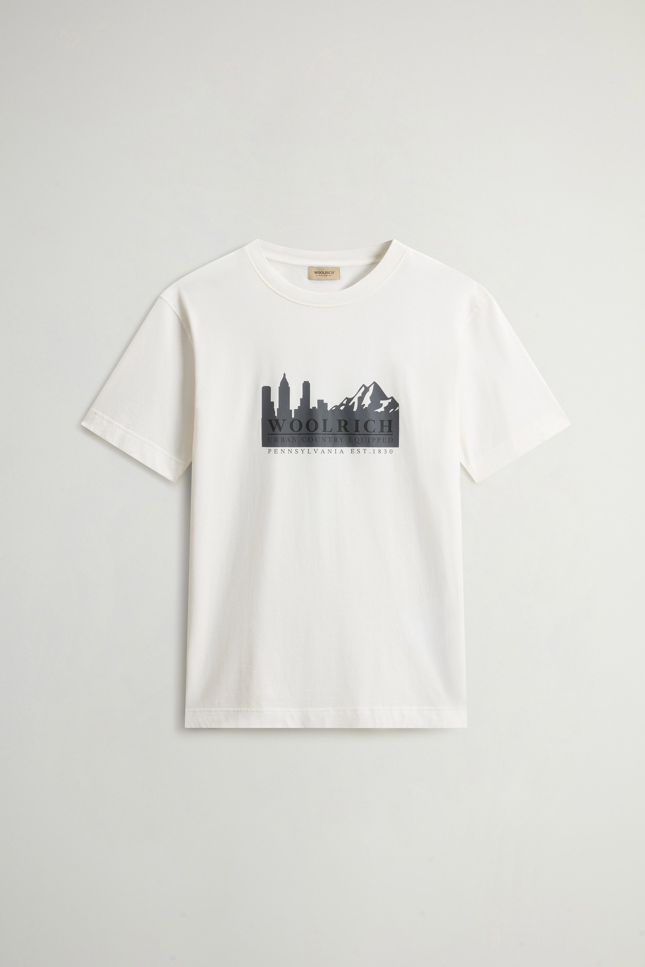 COTTON GRAPHIC T-SHIRT White photo 5 | Woolrich