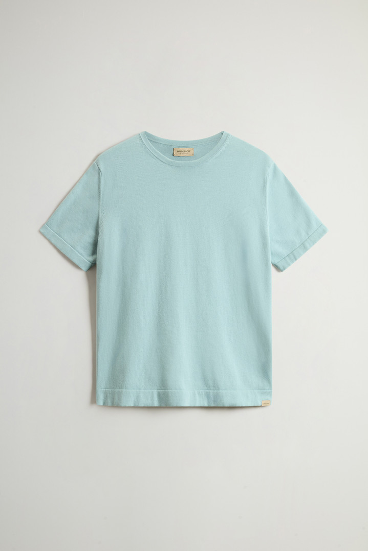Short-Sleeved Pure Cotton Sweater Green photo 1 | Woolrich