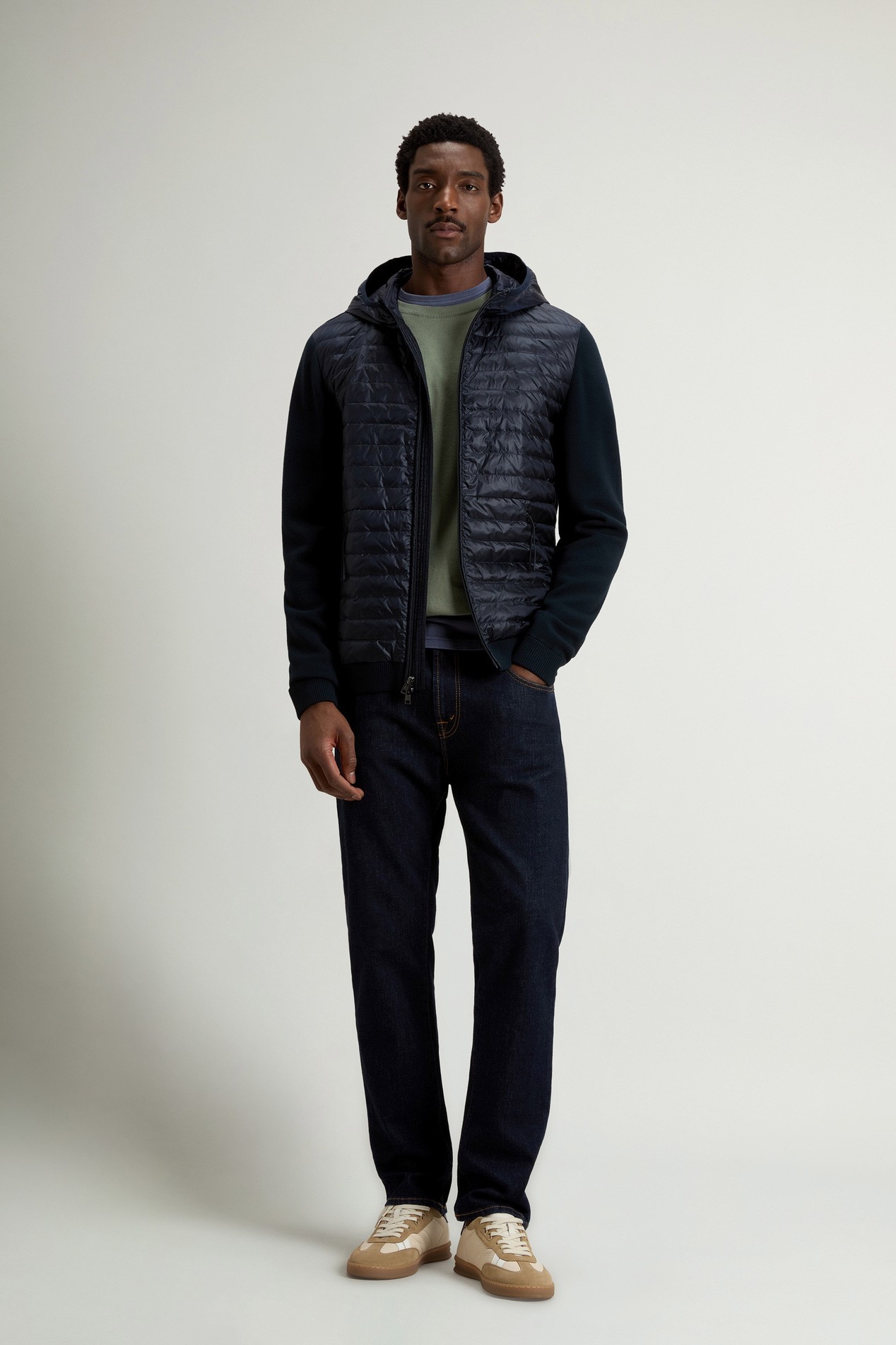 Allen Hybrid Jacket in Ripstop Nylon Blue photo 2 | Woolrich
