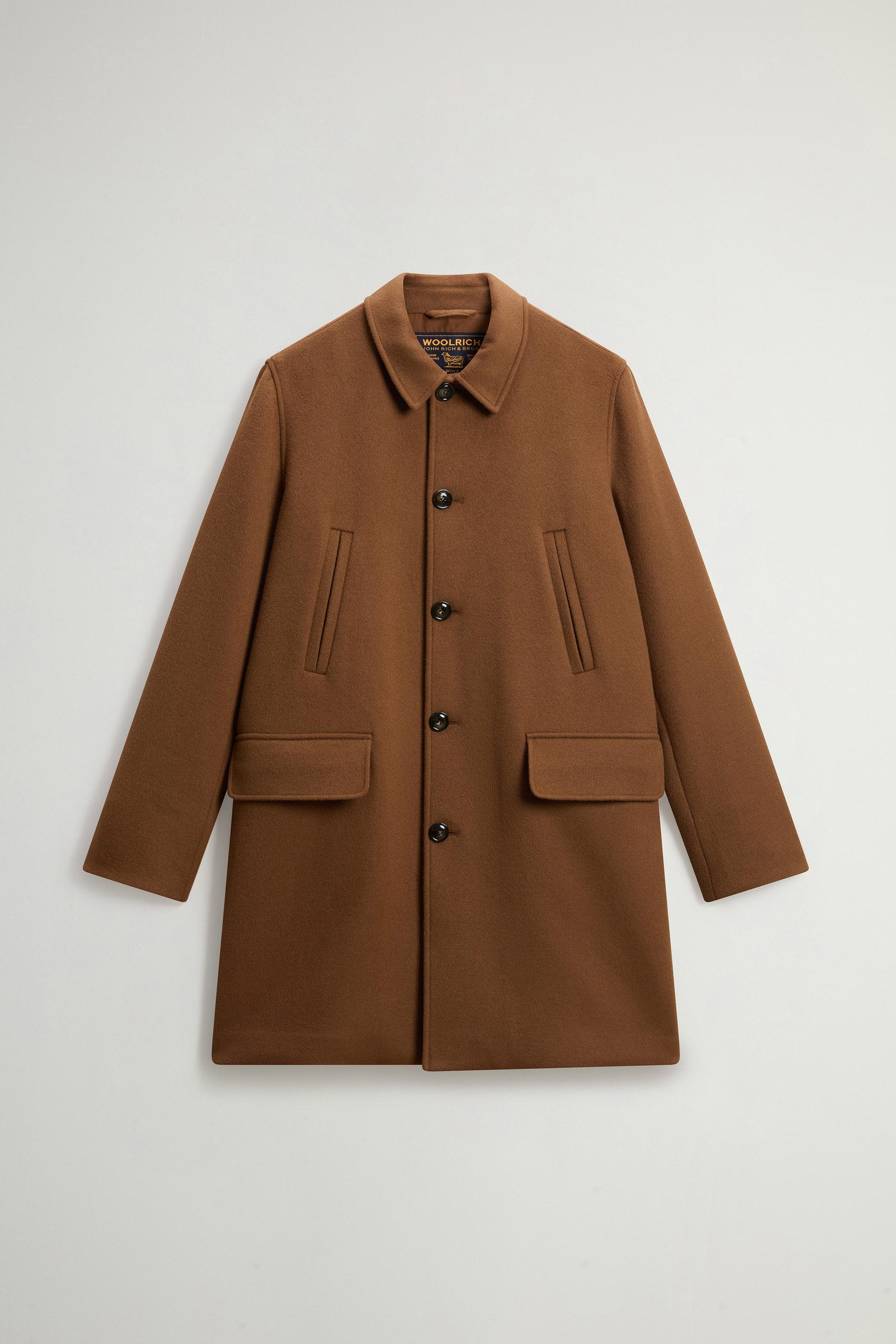 Coat in double-face Melton wool blend Brown photo 5 | Woolrich