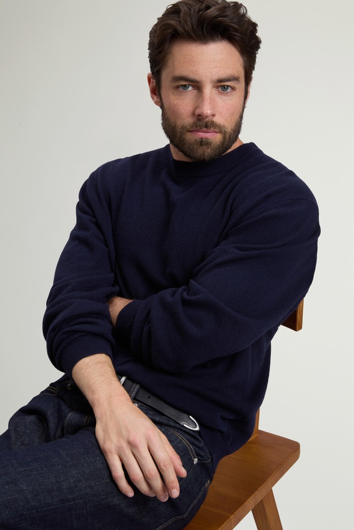 LAMBSWOOL CREWNECK GG13 Blue photo 4 | Woolrich