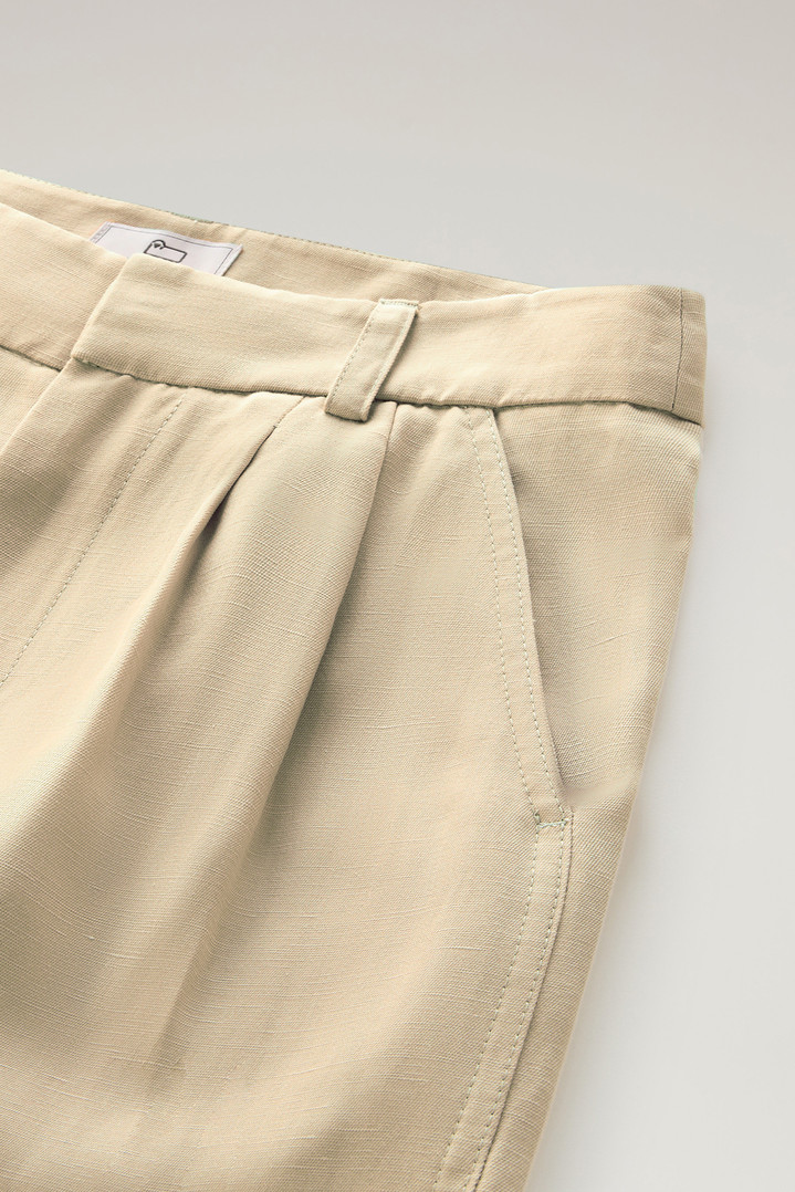Belted Pants in Linen Blend Beige photo 3 | Woolrich