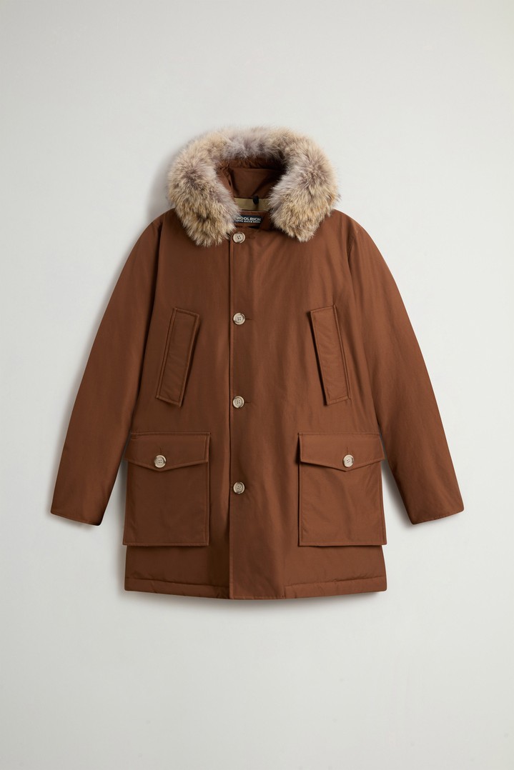 Arctic Parka in Ramar Cloth with Detachable Fur Trim Brown photo 5 | Woolrich