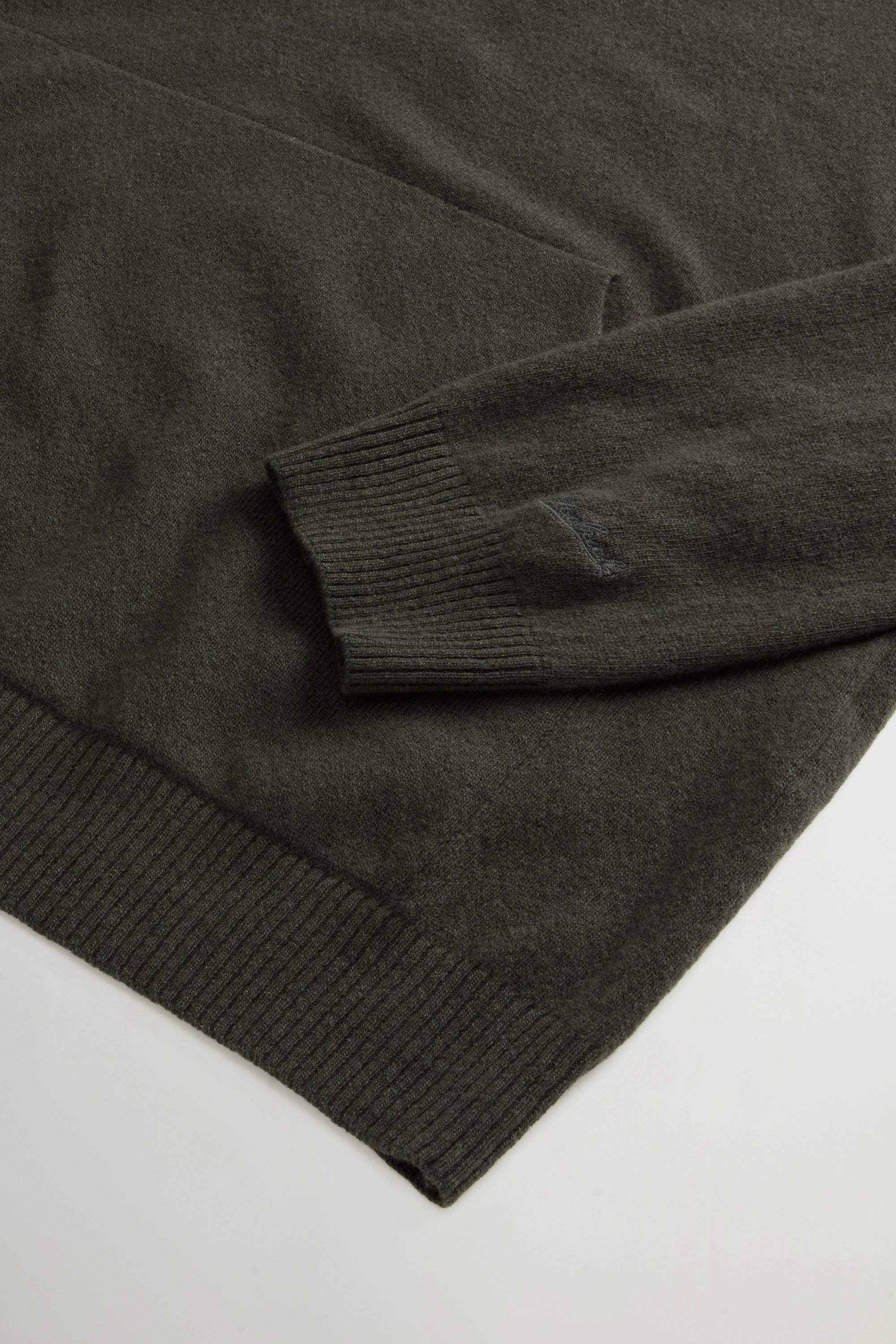 WOOL CASHMERE HOODIE GG13 Green photo 6 | Woolrich