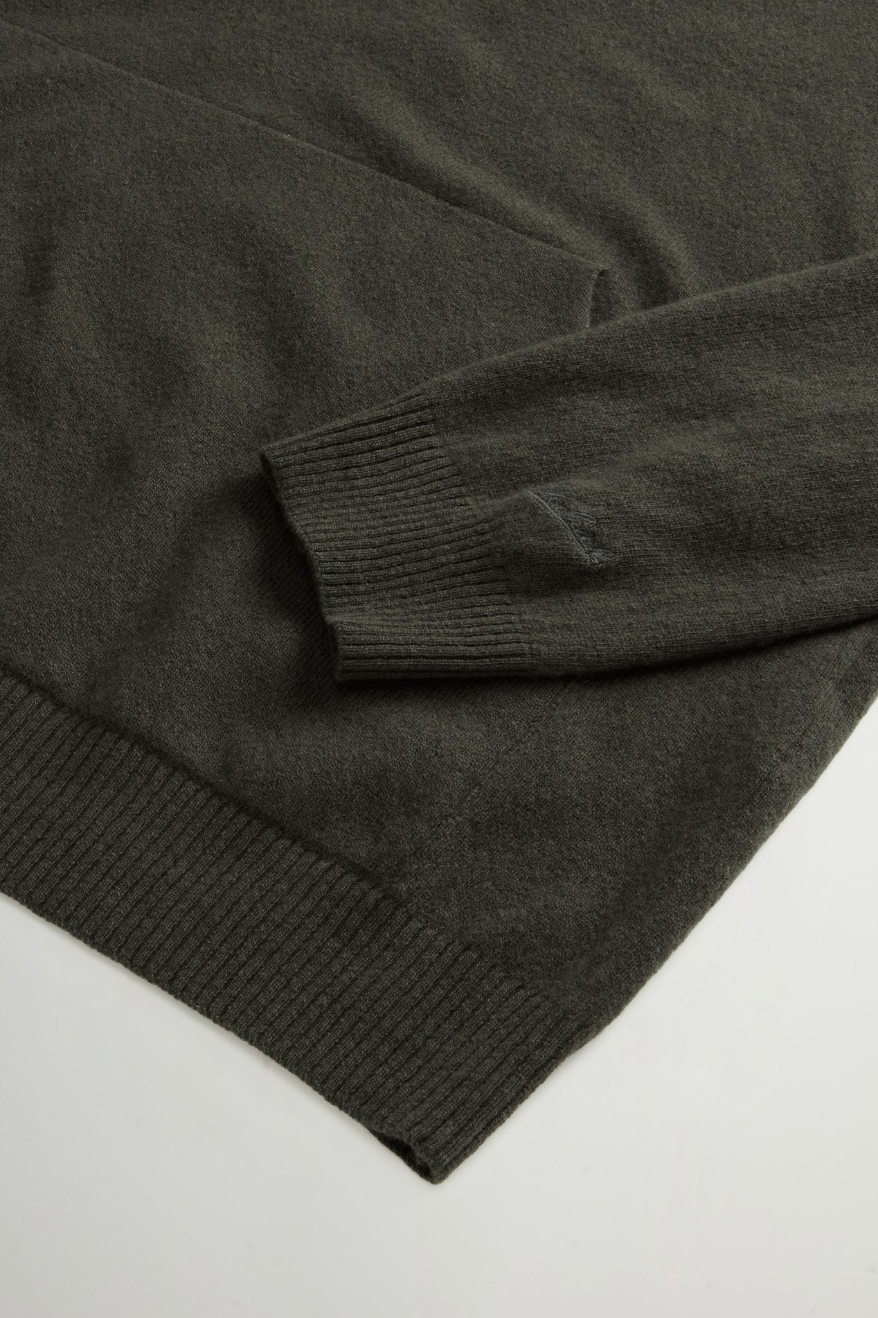 WOOL CASHMERE HOODIE GG13 Green photo 6 | Woolrich