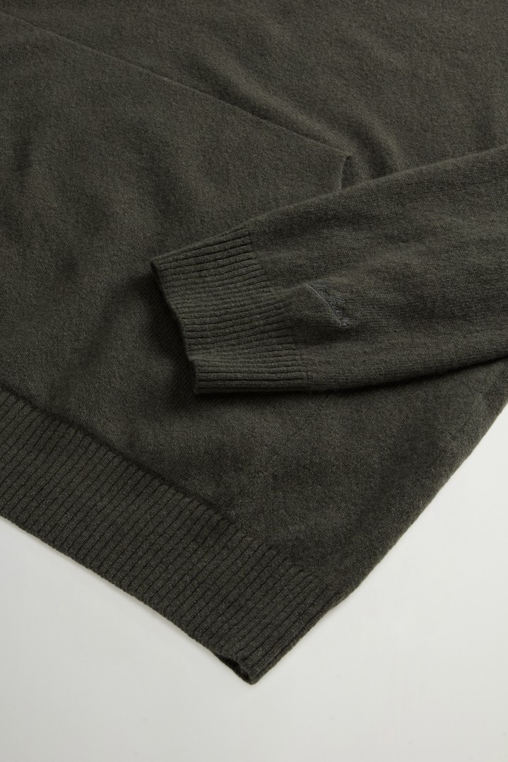 WOOL CASHMERE HOODIE GG13 Green photo 6 | Woolrich