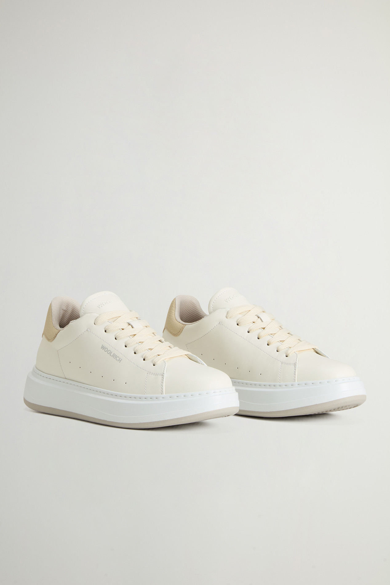 Arrow Sneakers in Leather Beige photo 2 | Woolrich