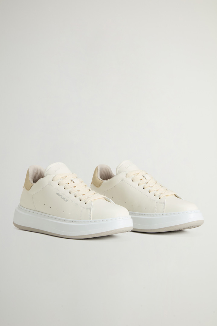 Arrow Sneakers in Leather Beige photo 2 | Woolrich