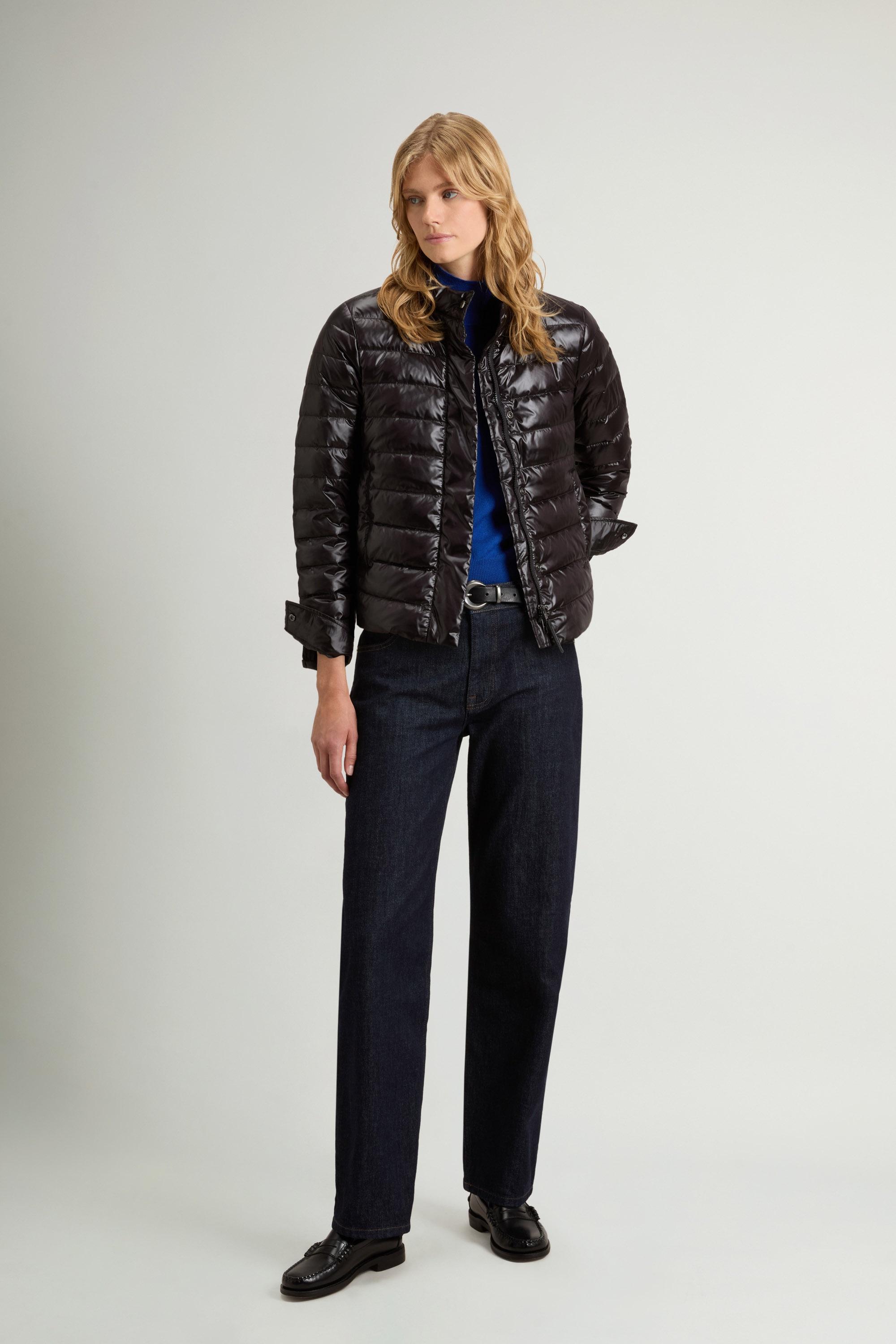 Lightweight Down Jacket in Liquid Nylon Black photo 1 | Woolrich