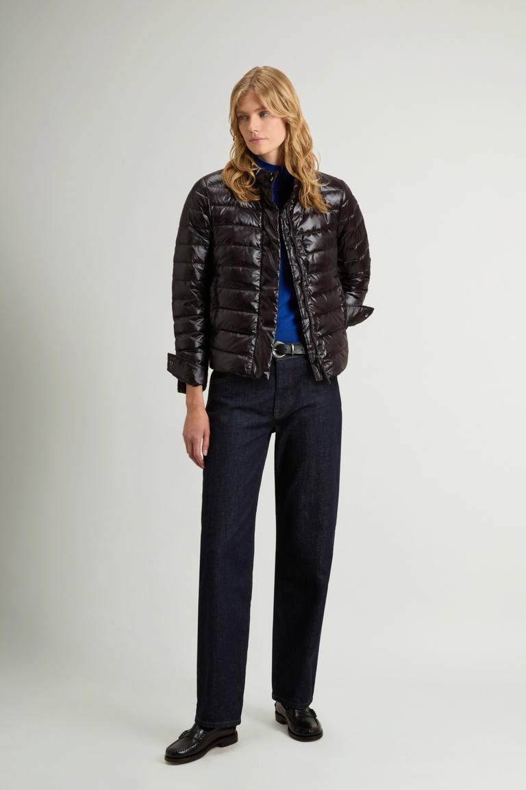 Lightweight Down Jacket in Liquid Nylon Black photo 1 | Woolrich