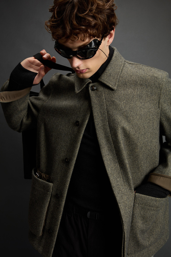 Overshirt aus italienischer Wolle und Baumwolle by Todd Snyder Grau photo 4 | Woolrich