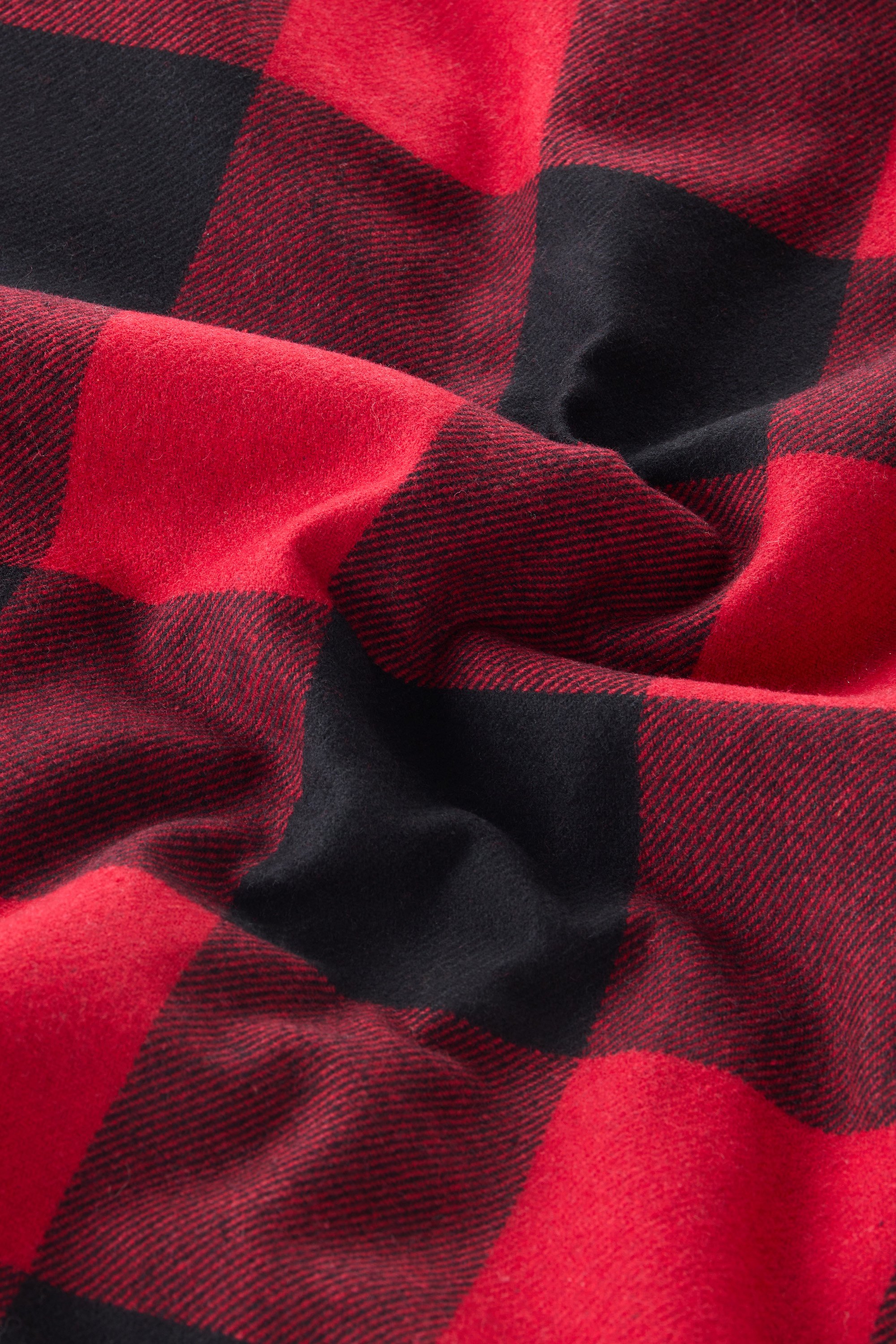 Overshirt in Recycled Italian Wool Blend with Sherpa Lining Red photo 5 | Woolrich
