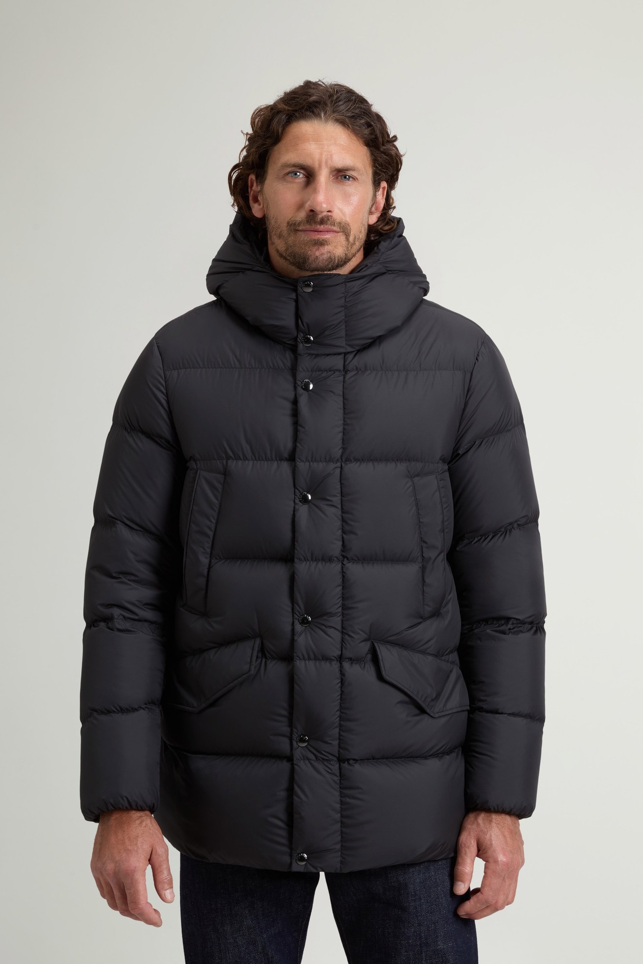 Cloud Parka aus Mikrofaser Schwarz photo 1 | Woolrich