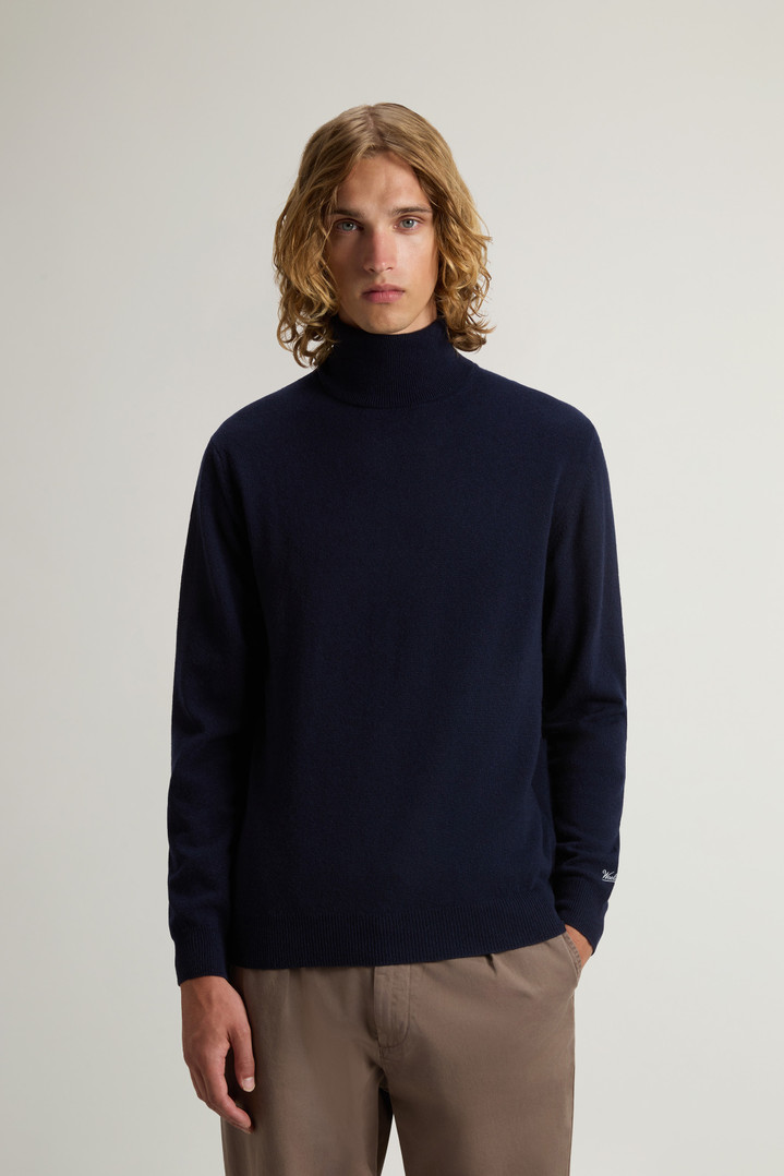 Pure Wool Turtleneck Sweater Blue photo 1 | Woolrich