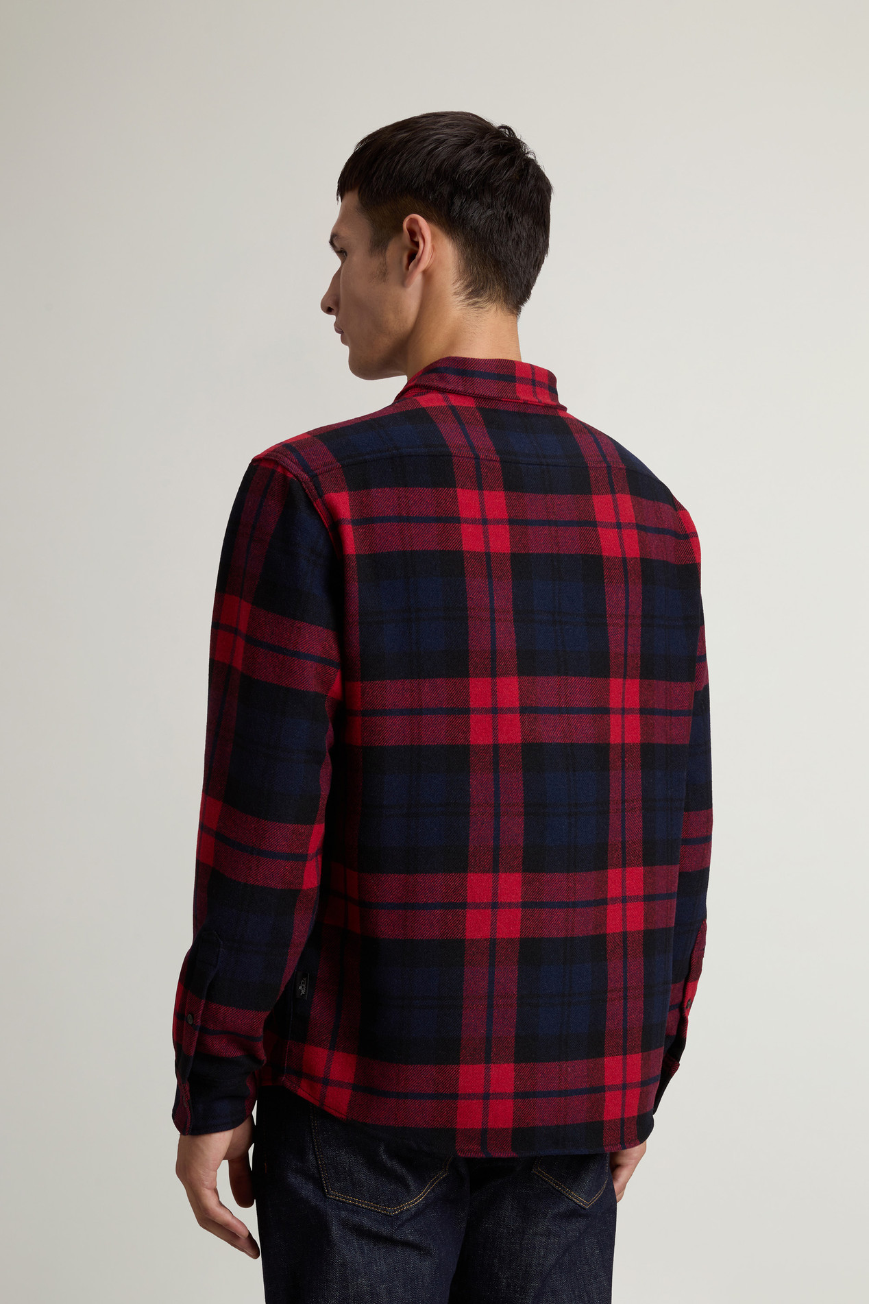 Wool Blend Trout Run Plaid Flannel Shirt Red photo 3 | Woolrich